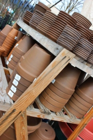Terra cotta pottery in many shapes and sizes